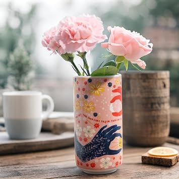 Cute Ceramic Flower Vase - Unique Abstract Art Deco Aesthetic Vase