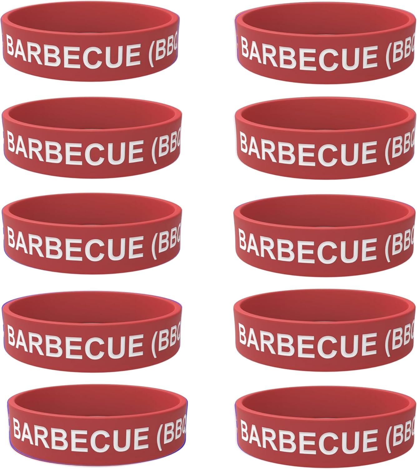 Barbecue Sauce Label Band - Silicone Squeeze Bottle Label for 16oz, 20oz, 24oz, 32oz BBQ Squirt Bottle Containers - Printed, Colored Food Labels for Restaurant, Small Business (10)