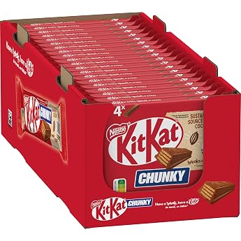 KitKat Nestl  KitKat ChunKy Milk Chocolate Bar Multipack of 20 4 x 40 g
