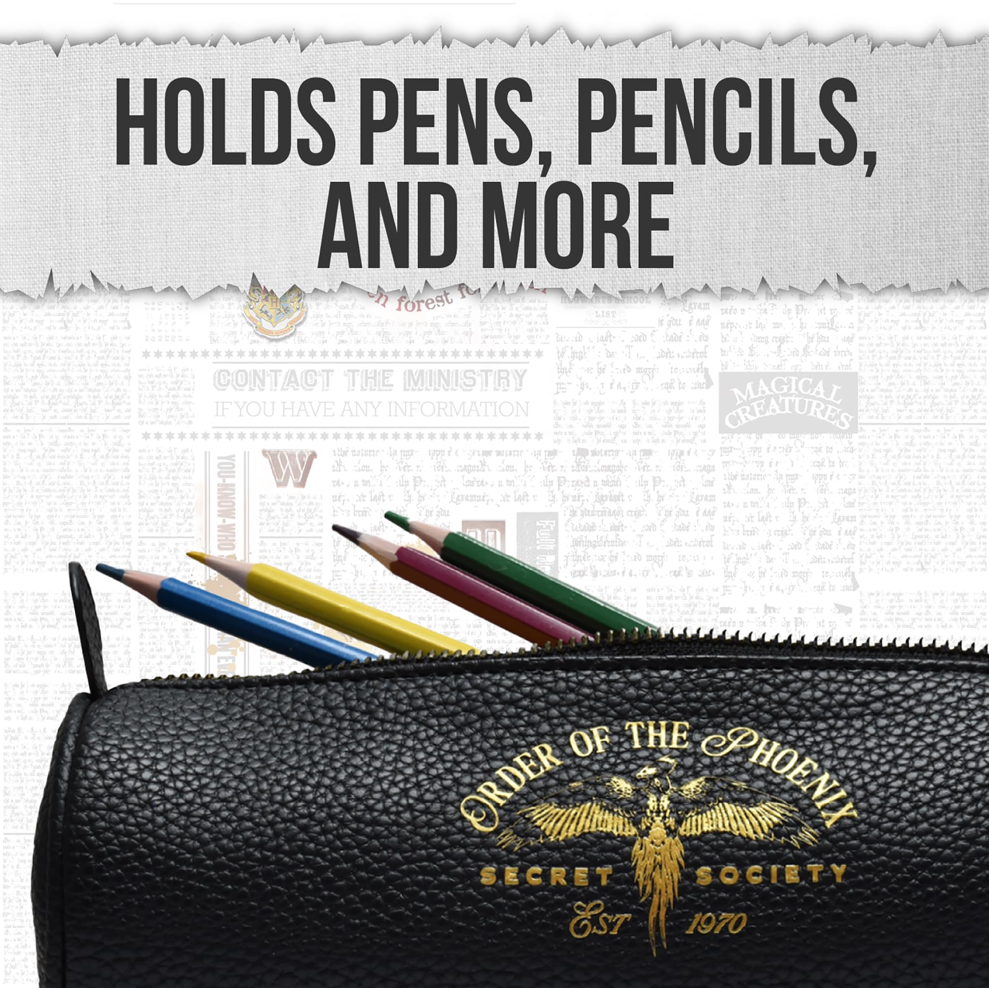 Blue Sky Studios Harry Potter Pencil Case, Premium Leather, Stationery and School Supplies, Licensed Merchandise and Gift - Image 3