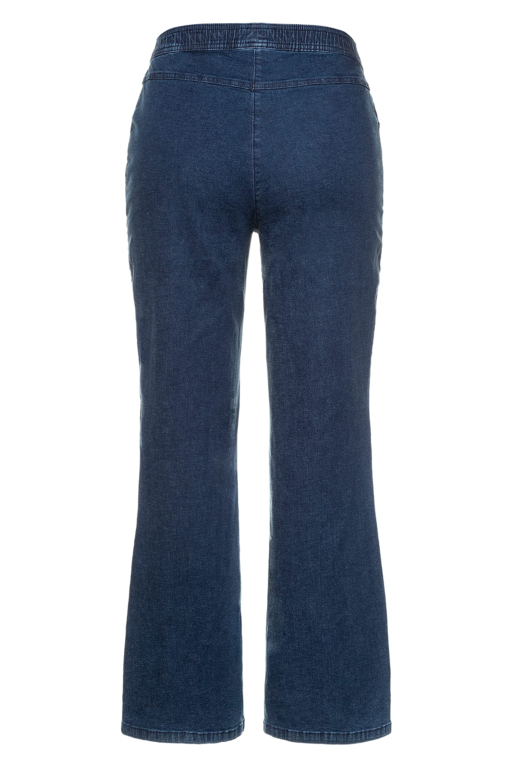 Ulla Popken Femme Grandes Tailles Jean Large Mary, Coupe Ample à 5 Poches, Ceinture élastique 725331