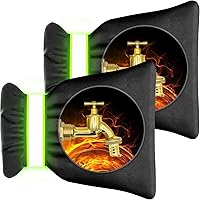 DELUX Outdoor Faucet Covers Winter 2 Pack - 9.05x6.89" Thicker Insulated Spigot Socks for Freeze Protection, Waterproof Reusable
