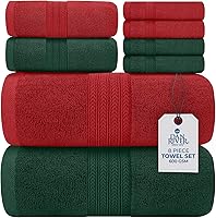 Vista 12 de DAN RIVER Paquete de 6 toallas de mano de alta calidad (16 x 28 pulgadas), 100% algodón, ultra suaves, ligeras, altamente absorbentes, para baño