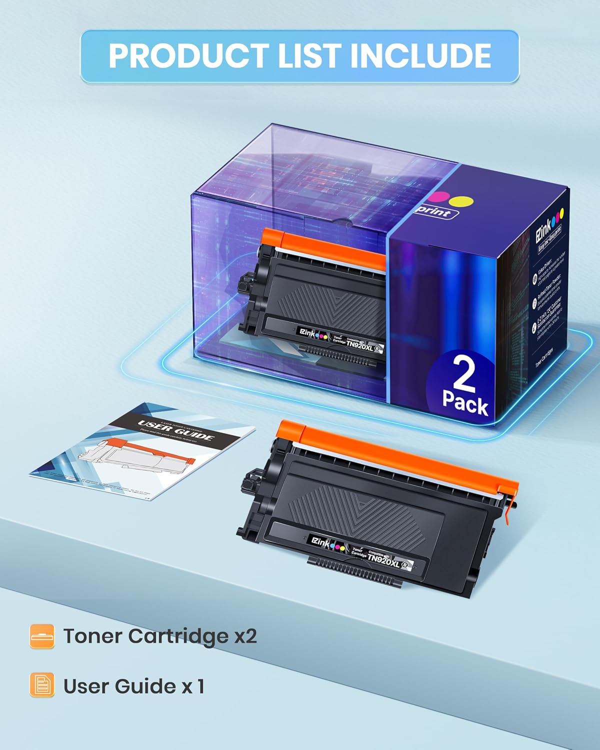 E-Z Ink TN920XL TN920 Toner Cartridge HL-L6210DW: Compatible for Brother TN-920XL TN-920 High Yield to Use with HL-L6210DW HL-L5210DW HL-L6210DWT HL-L5210DN HL-L5210DWT Printer (4 Black, with Chip)