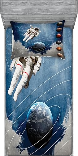 Miniatura 275 de Ambesonne - Juego de sábanas bajeras y fundas de almohada, diseño clásico botánico, plantas de jardín vintage, juego de 3 piezas con estampado