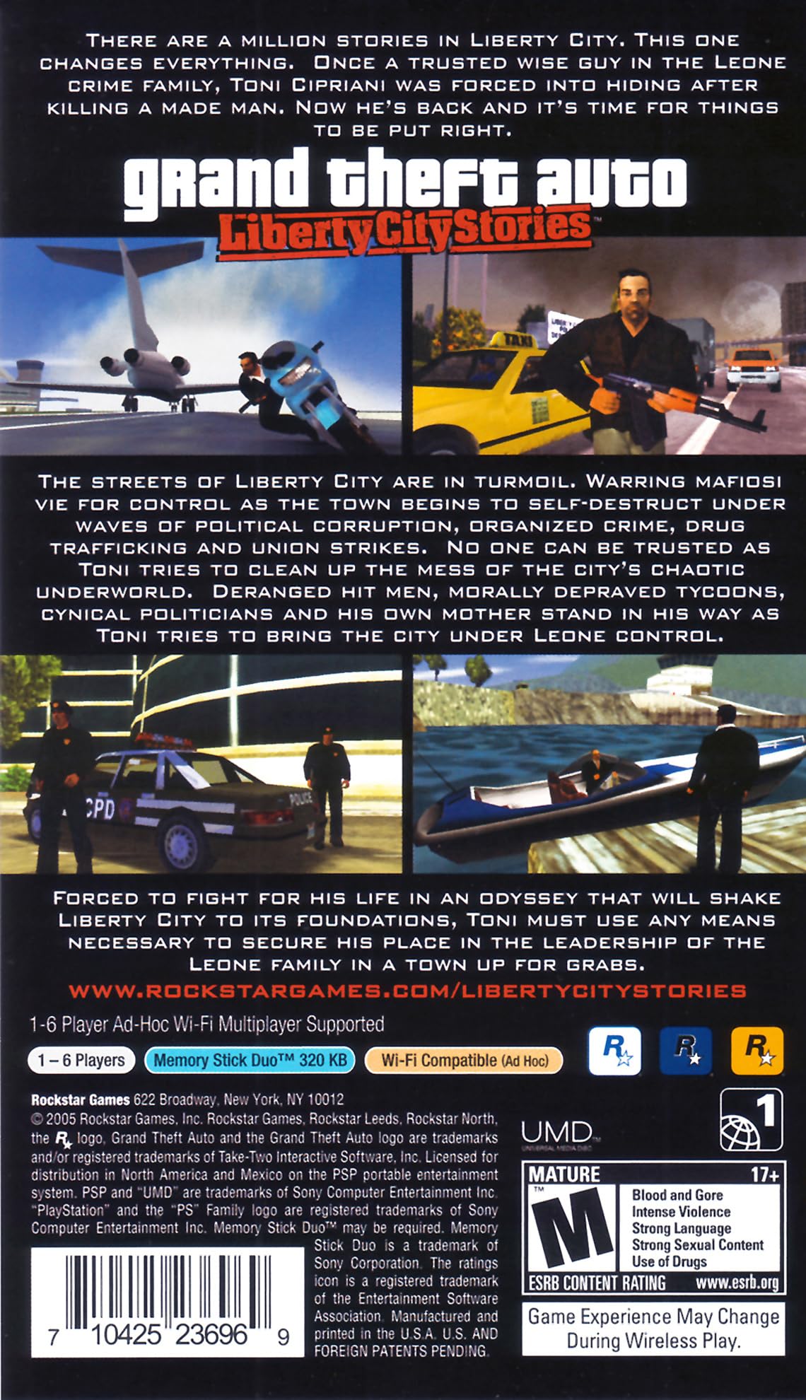 Grand Theft Auto: Liberty City Stories PSP (PSP) (Renewed