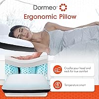 Vista 3 de Dormeo Almohada de cama Dark Queen con tecnología Octaspring, gel transpirable reversible y espuma viscoelástica para soporte de cuello y hombros