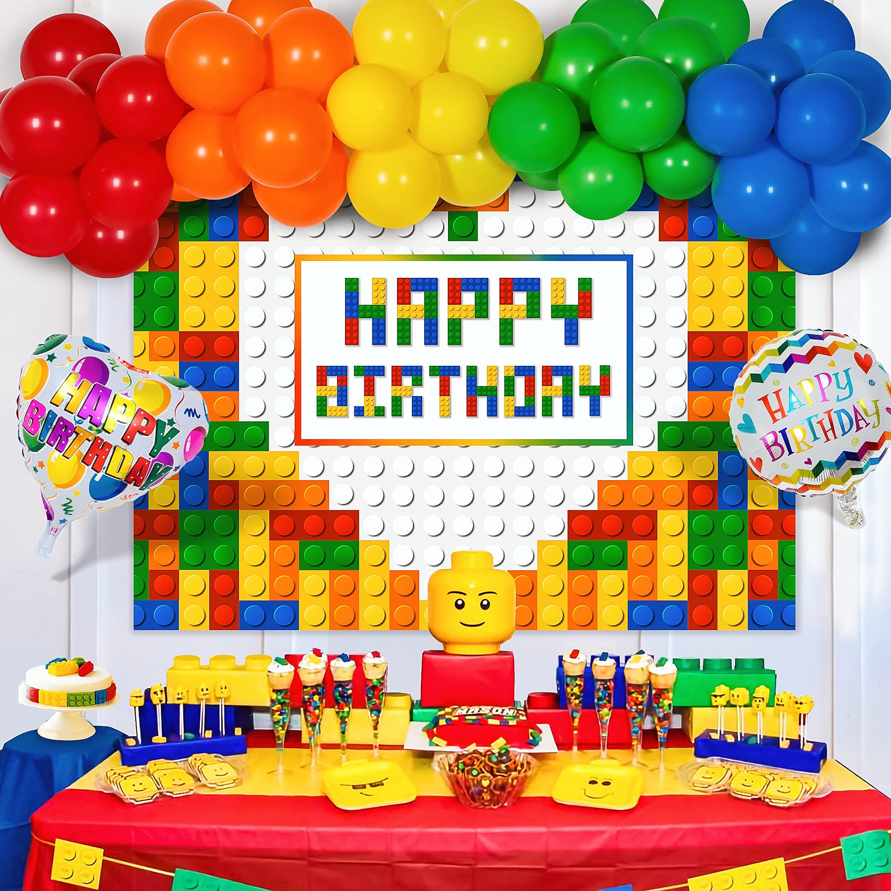 Buy toohoo Building Blocks Party Decorations, Building Blocks Birthday
