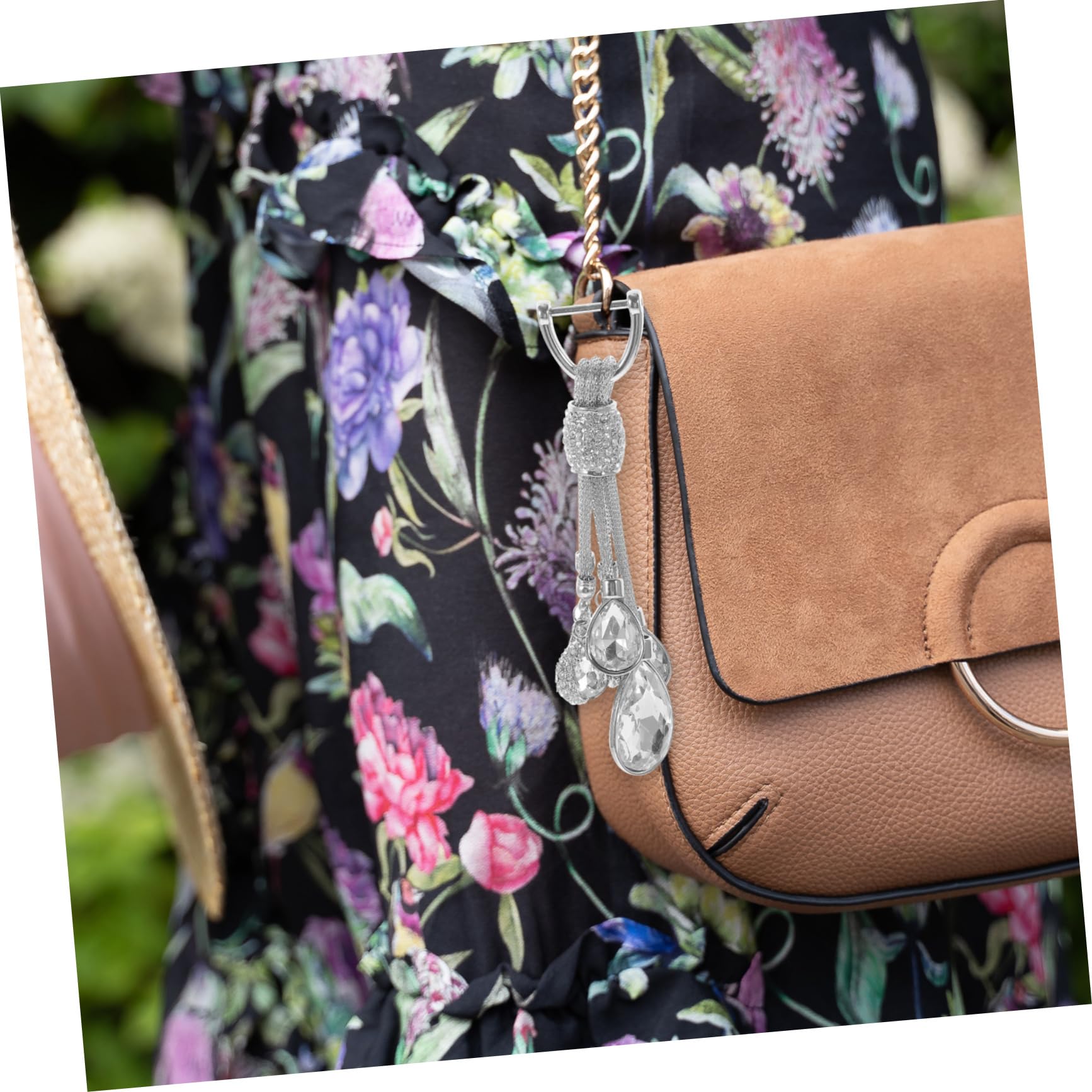 Gatuida 4piezas Llavero De Cristales Brillantes Para Mujeres Adorno Colgante De Rhinestones Para Claves De Automóvil y Equipaje Diseño Creativo y Duradero Para Amigas y Familiares