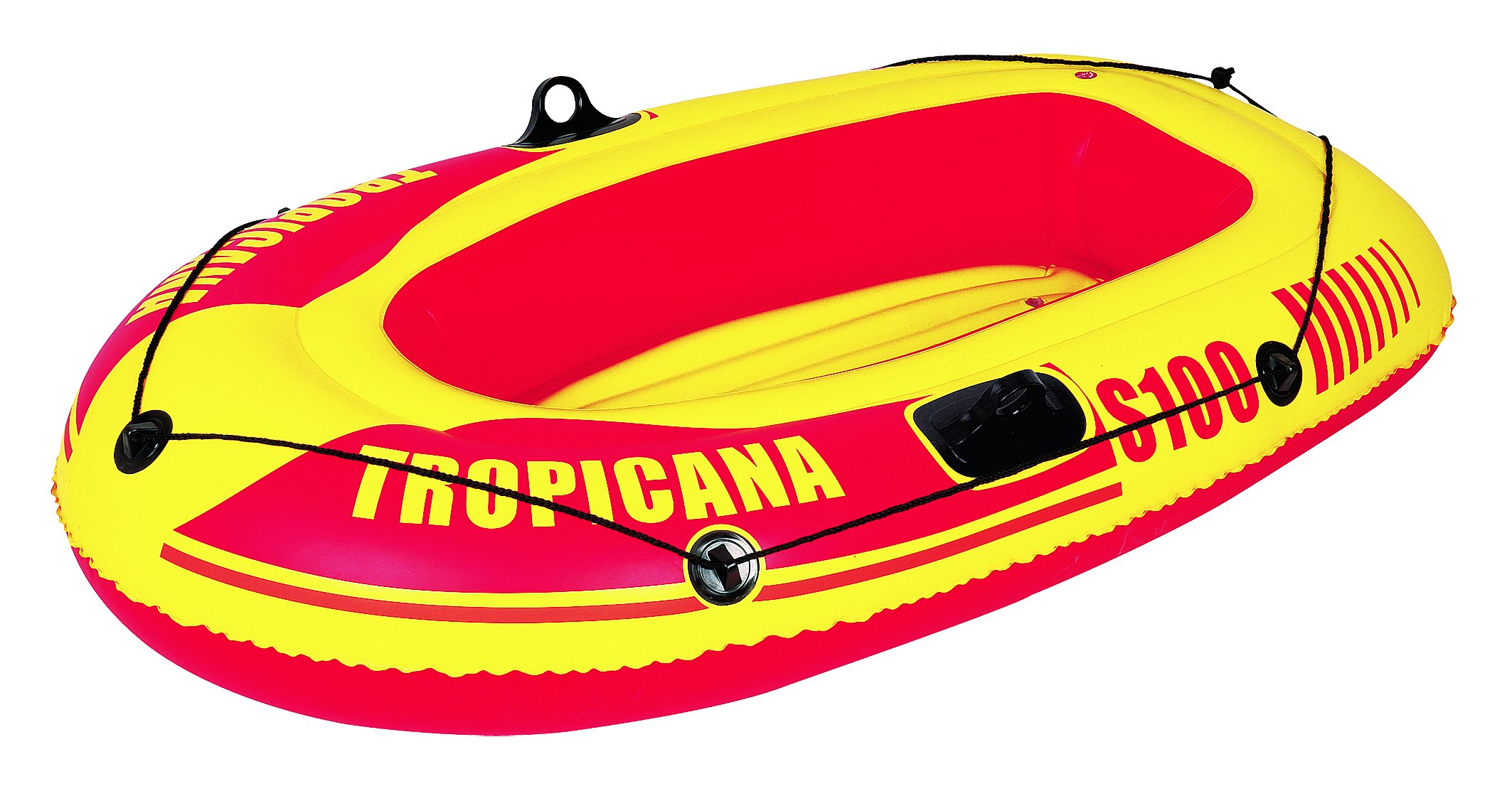 JilongTropicana Boat S100 - inflatable children´s rowing boat, for children from 6 years, with 45kg load capacity, inflatable boat dimensions 143x86x26 cm