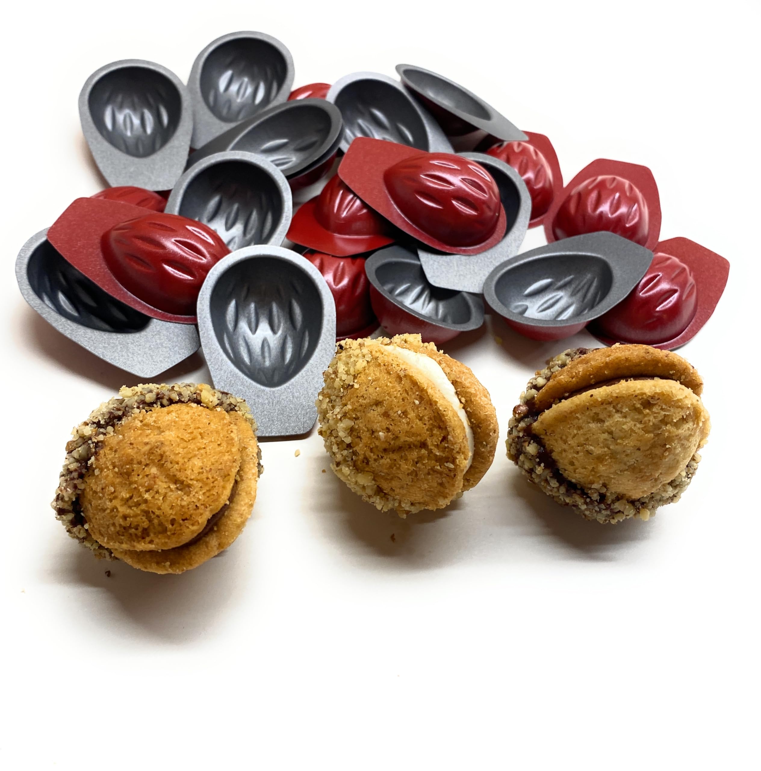 CULIMI Baking-Tray Walnut - 20 pcs Set, Cake-Tin Mini-Tart-Tins Mould, Cupcake Cake Muffin-Tin Shell, Non-Stick & High Resistant, Baking-Tin Baking-Mould Muffin-Tray Cupcake-Tray Bakery-Tray