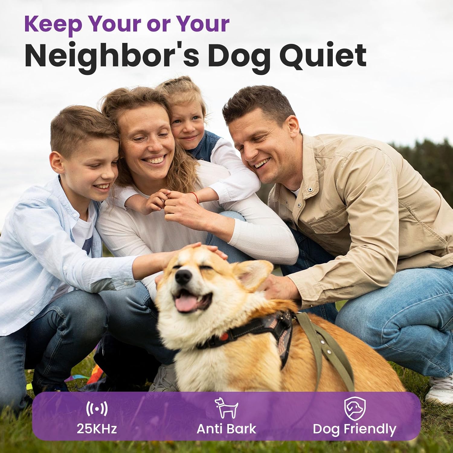 Ultrasonic Dog Bark Deterrent Device for Women – Stop Barking Safely for Own/Neighbor’s Dog, Rechargeable Anti Barking Device, 30ft Range, Portable & Effective Training Tool for Indoor/Outdoor Use