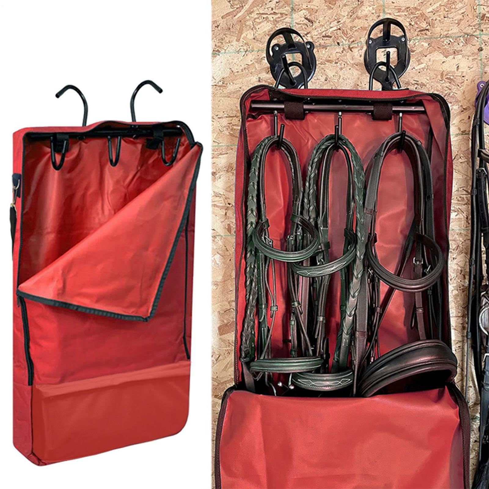 Bolsas Para Caballos | Bolsa De Transporte Para Arnés Con Gancho | Organizador De Gran Capacidad Para Bridas Riendas Y Bocados Accesorio Ecuestre Para Establo Campo Y Viaje