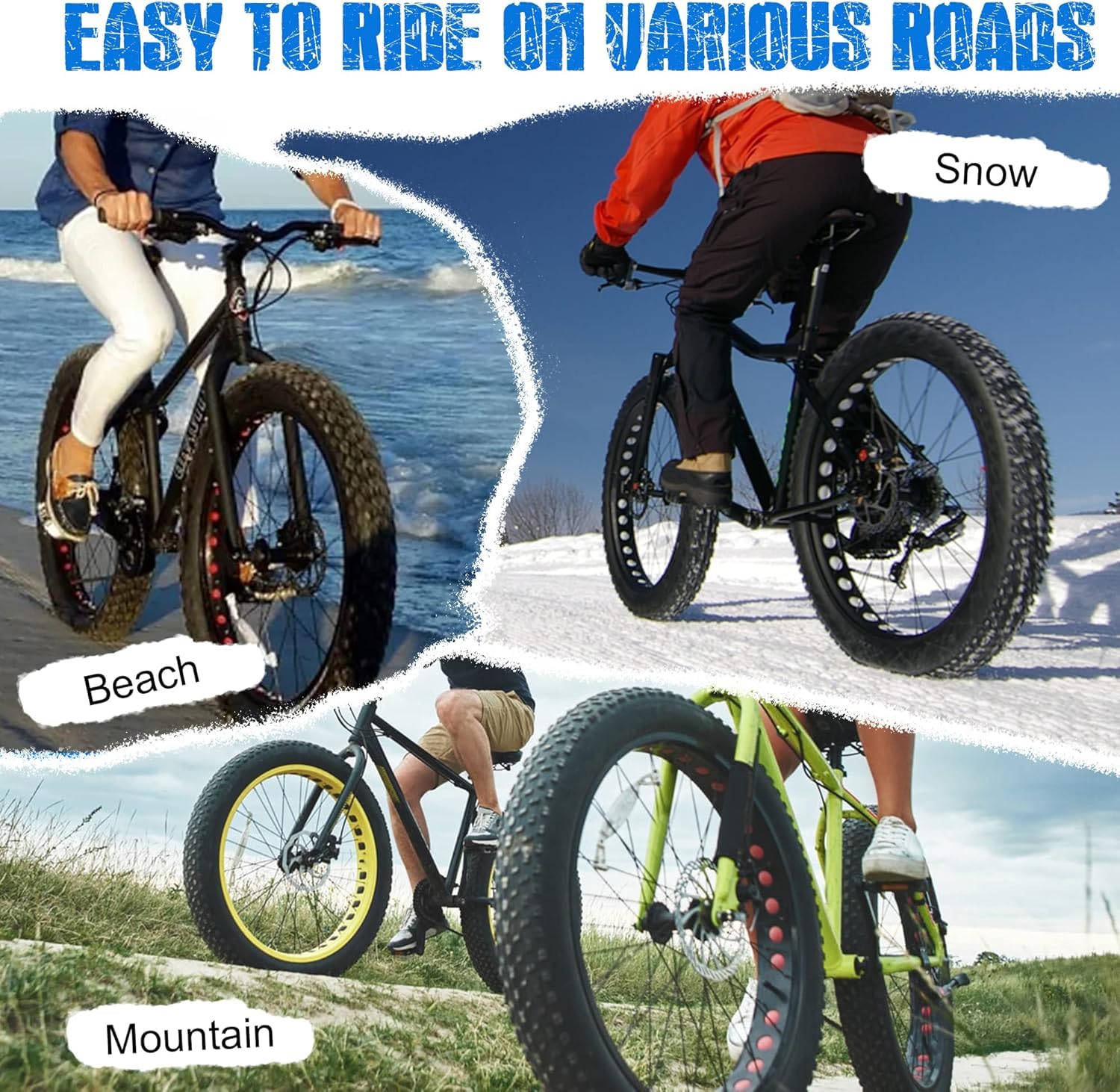 ZUKKA E Bike opony rowerowe, 20 x 3, opony tłuszczowe, Heavy Duty High-Performance, odporne na zużycie, do rowerów górskich, górskich, śnieżnych, czarne