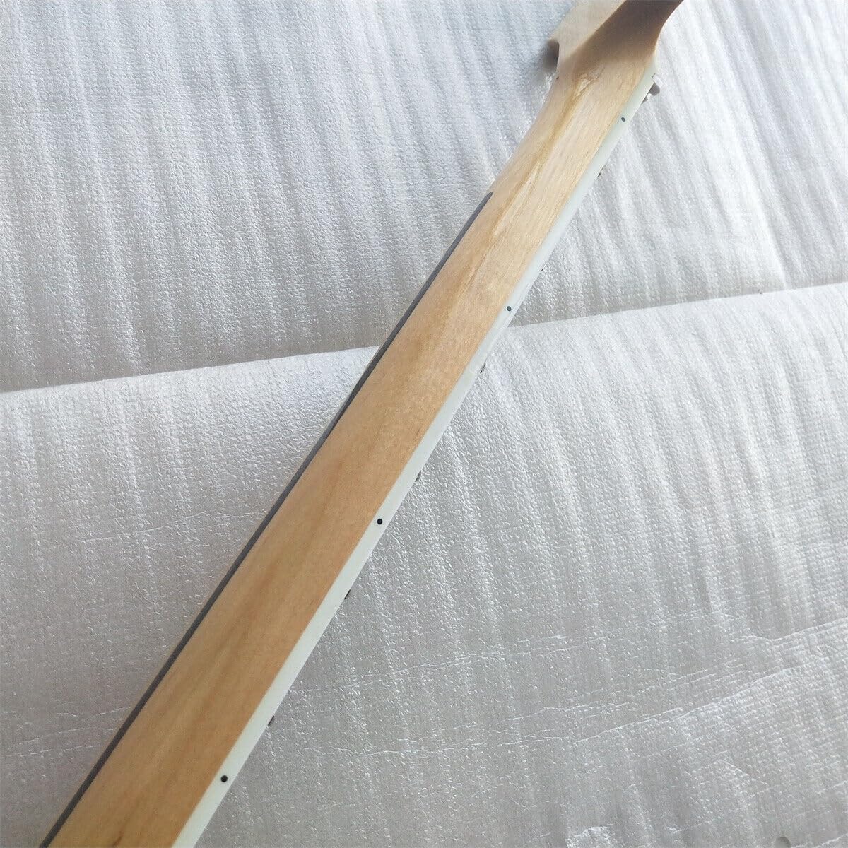 Manico for basso elettrico a 5 corde lucido, 21 tasti, tastiera in palissandro da 34 pollici, intarsio a blocchi