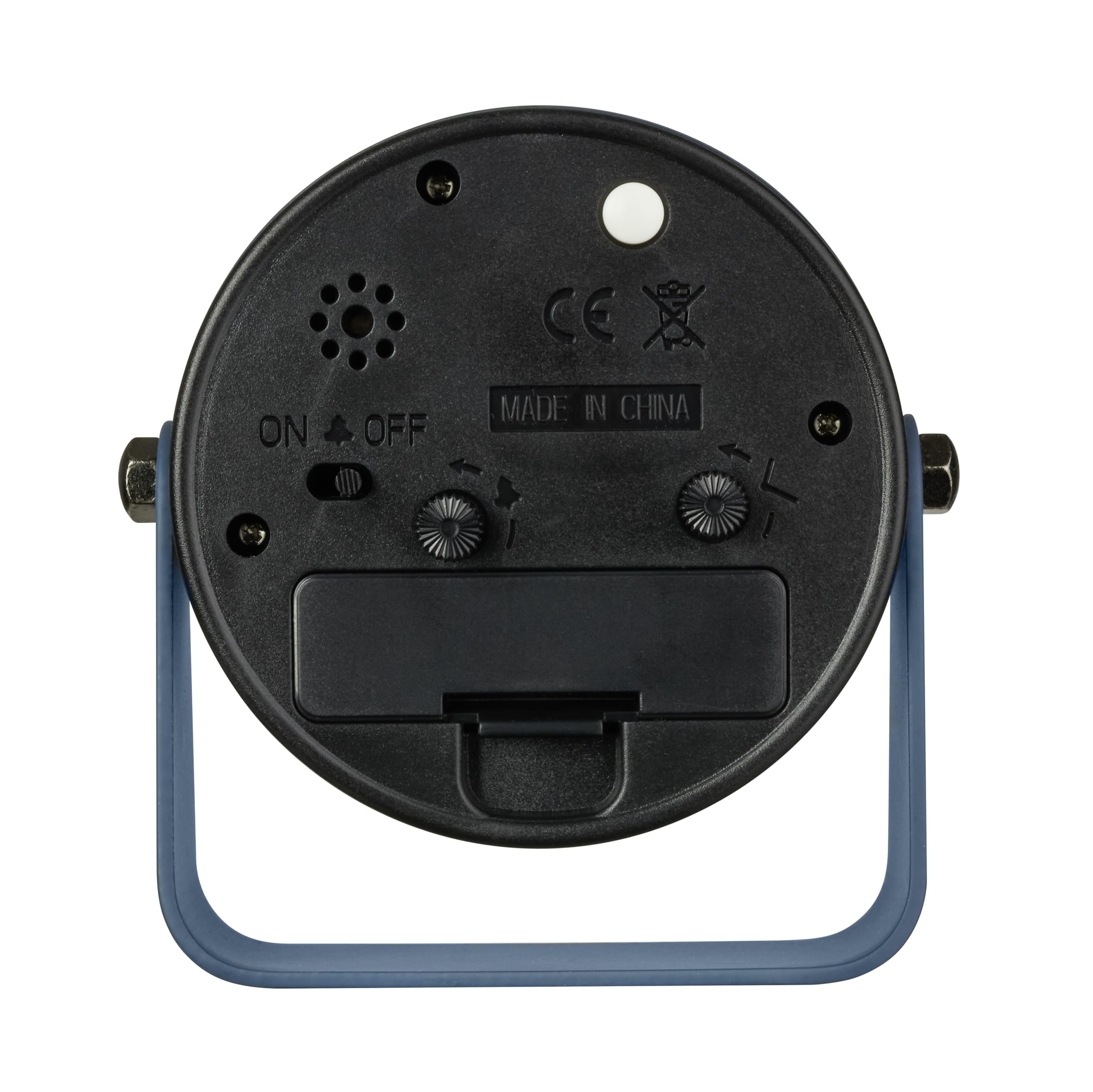 TFA Dostmann Despertador analógico diseño 60.1042.06, sin tictac, con retroiluminación, Reloj Despertador con luz, de Metal/Cristal, diseño Moderno, Color Azul