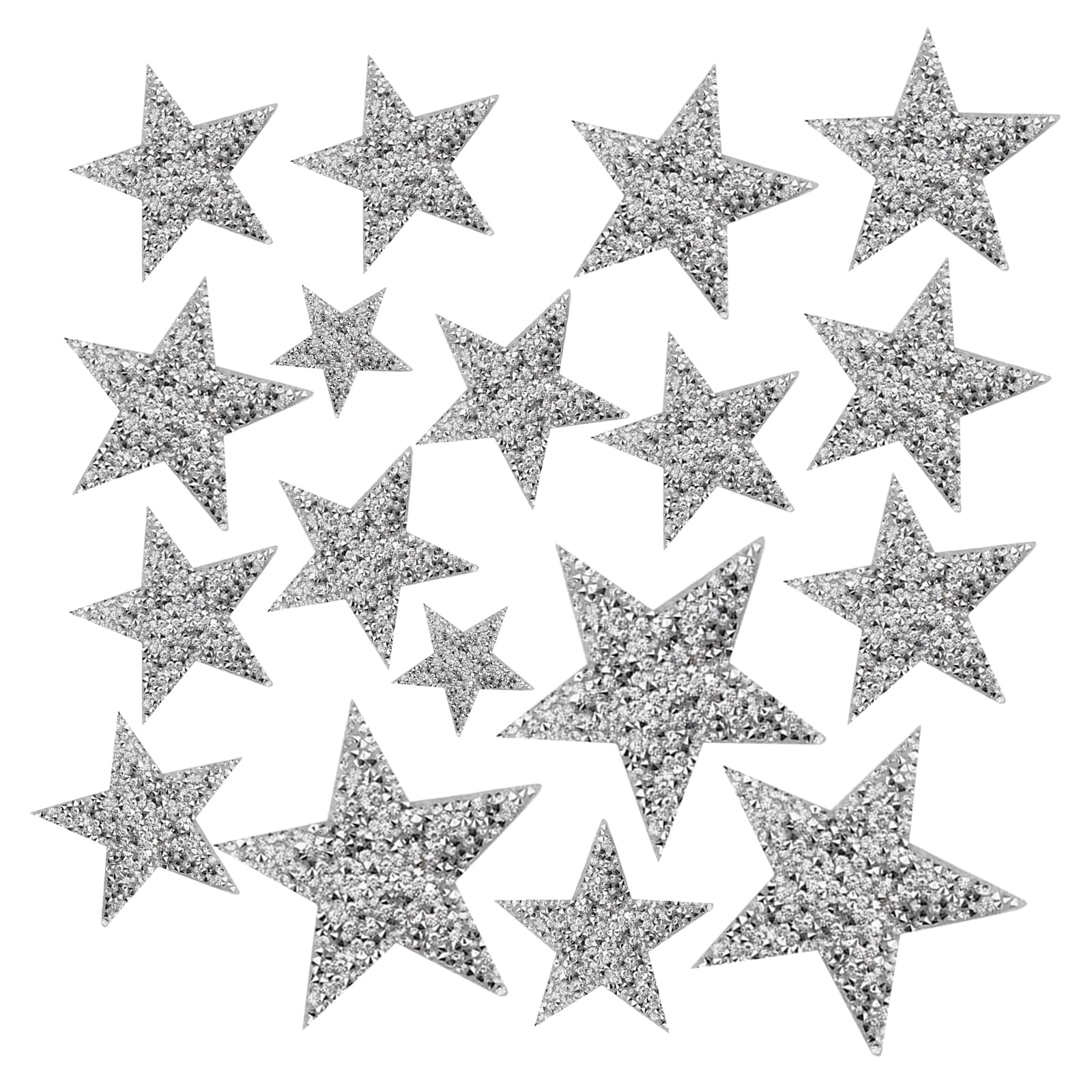 18 Toppe Termoadesive Con Strass A Forma Di Stella - Decorazioni Brillanti Per Jeans, Giacca E Magliette - Foto 4