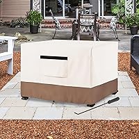 Vista 8 de Cubierta para hoguera, resistente al aire libre, 600D, 100% impermeable, cubierta cuadrada para hoguera, resistente a la intemperie, 30 pulgadas