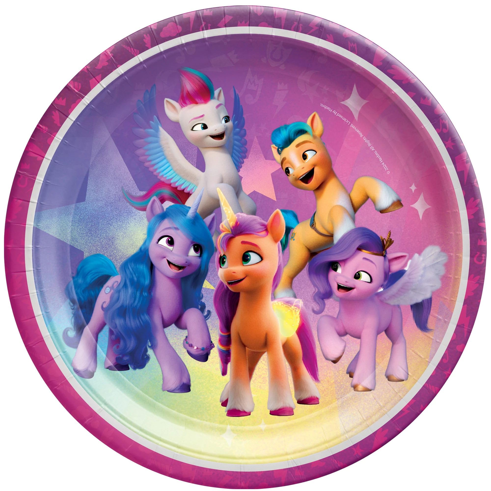 Assiettes My Little Pony Amscan de 22,9 cm pour fête d'anniversaire enfant
