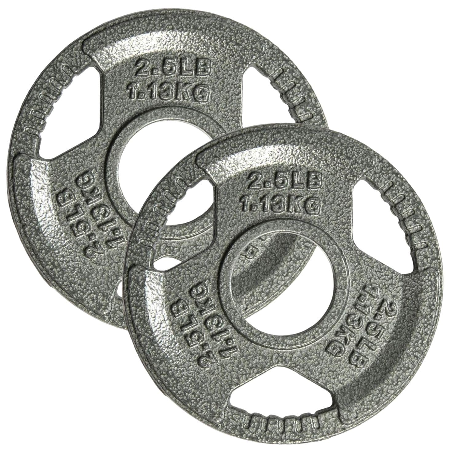Lot De 4 Disques D'haltères TSA 5 Lbs Chacun – Gris, Fonte, Poignée, 20 Lbs Total