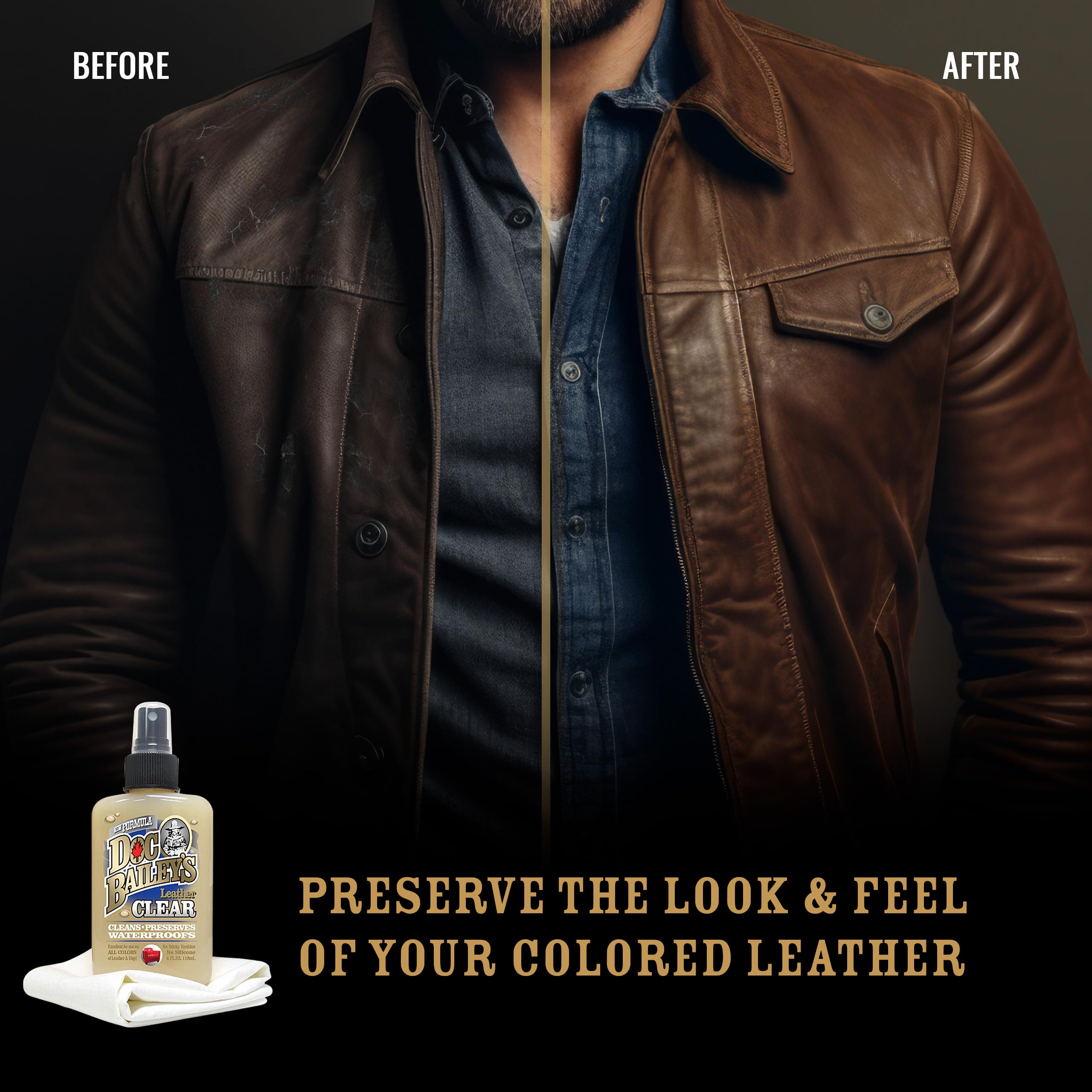 Paquete de limpiador y acondicionador de cuero negro y de color para bolsos, botas, sillines e interior del coche
