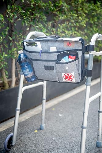 Miniatura 6 de Pf Walker Bag  Bolsa de cesta para silla de ruedas (resistente al agua)  Accesorio de accesorios para personas mayores para plegar, andadores con