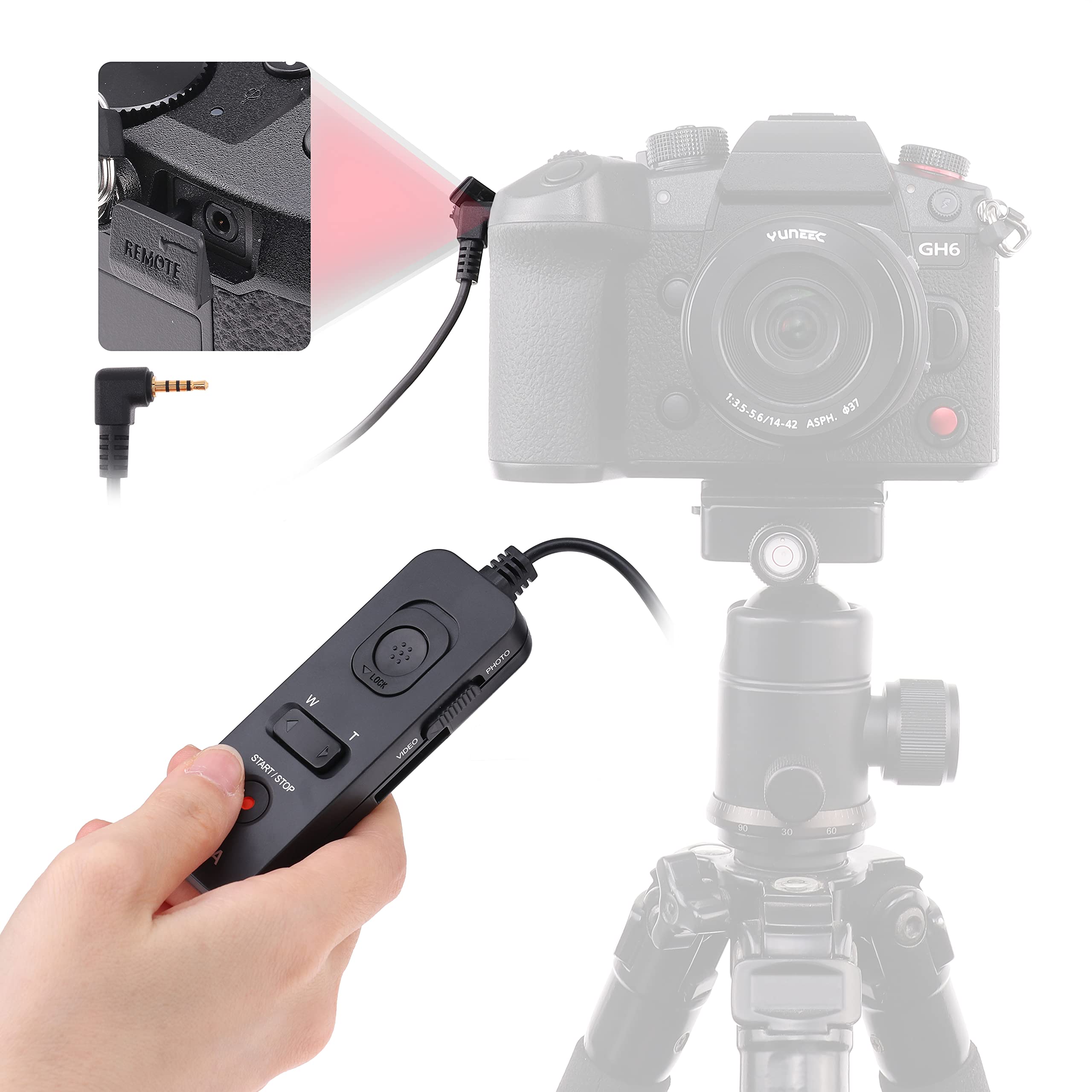 Panasonic Gh5s FOTGA RM-VP1 Remote Shutter Release Cable Cord For