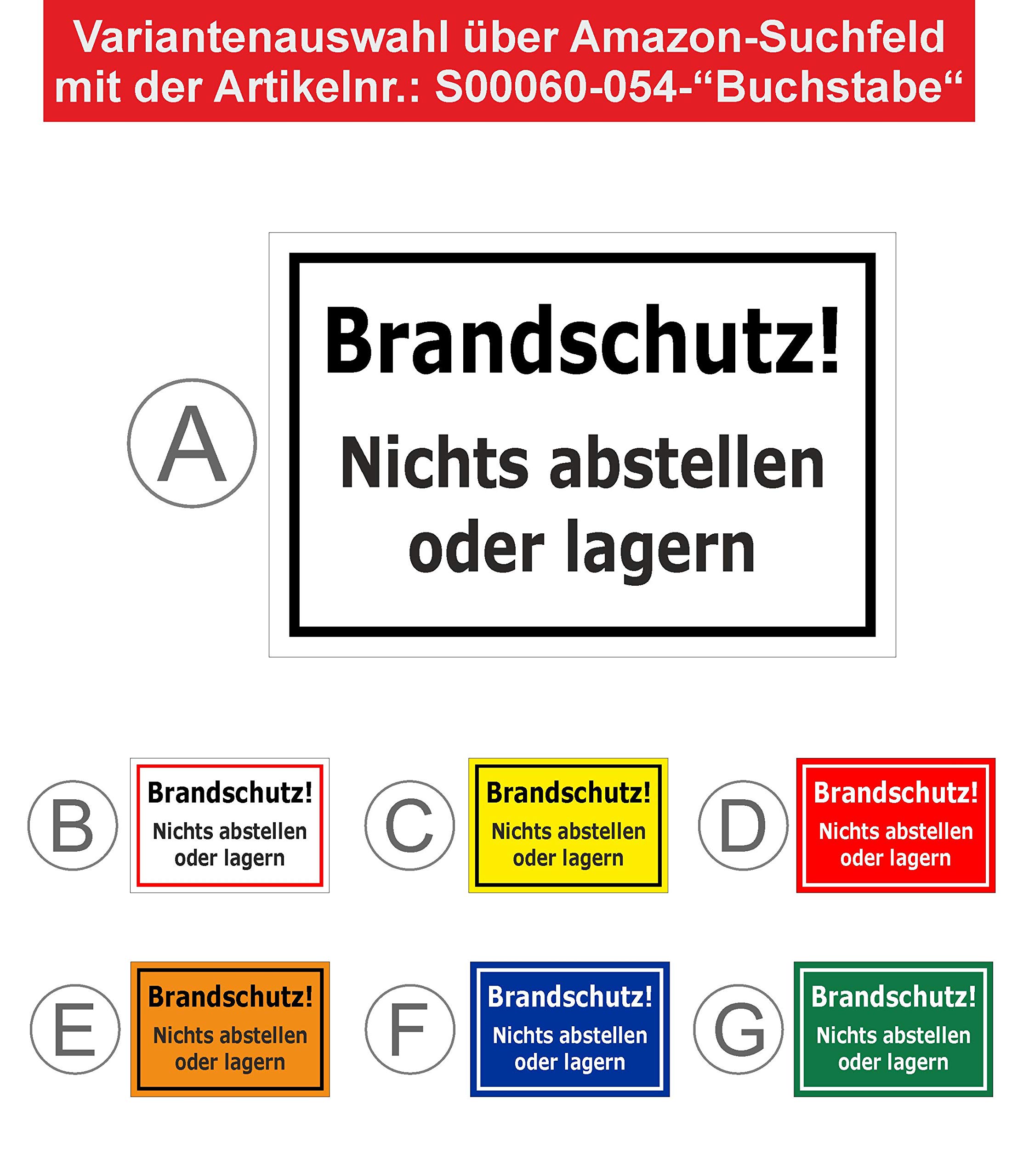 Schild Brandschutz - 60x40cm - Bohrlöcher - 3mm Aluverbund – 20 VAR S00060-054-D