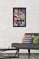 Vista 2 de Trends International Ted Lasso - Character Grid Wall Poster, 22.4L x 14.7W, Black Framed Version