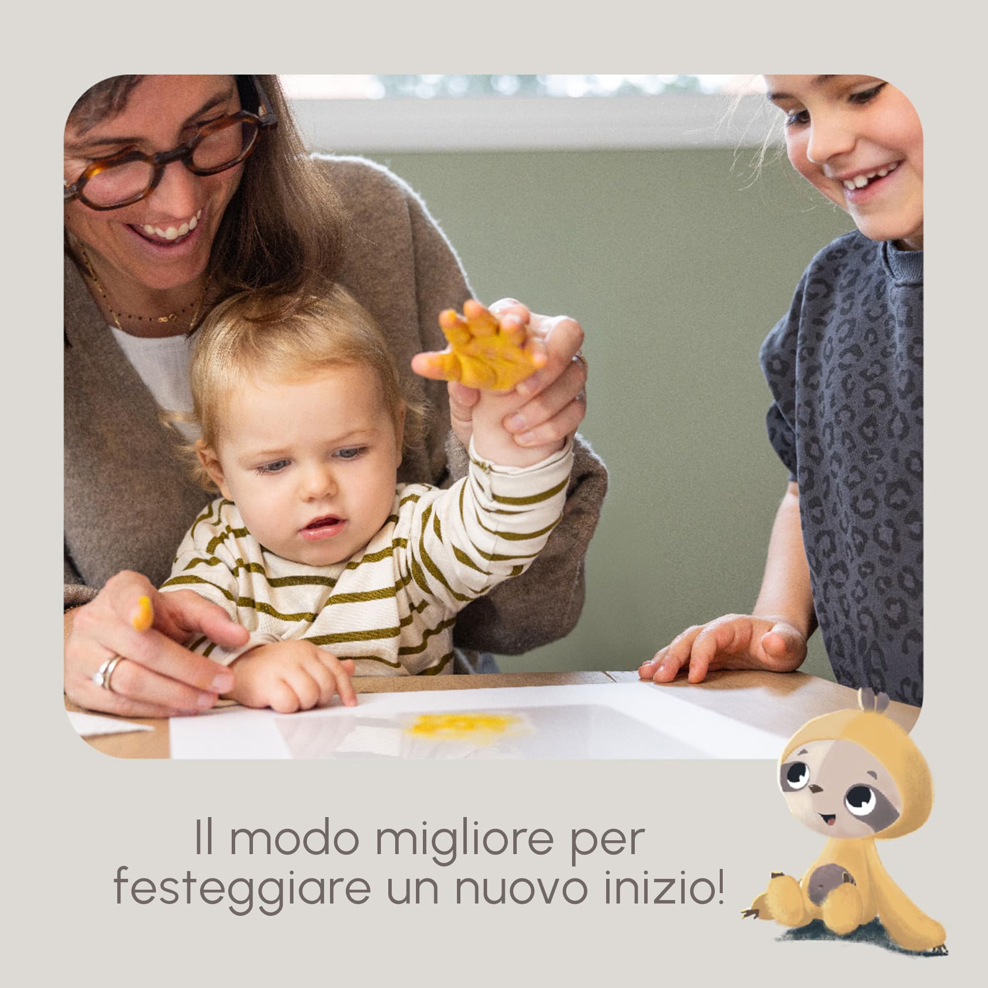 Tiny Love Family Prints, Kit Impronta Mani Famiglia, Cornice Impronte Neonato e Genitori, Cornice Personalizzata, Testato Dermatologicamente, Idea Regalo Neonato, Regalo Nascita, Tiny Creations
