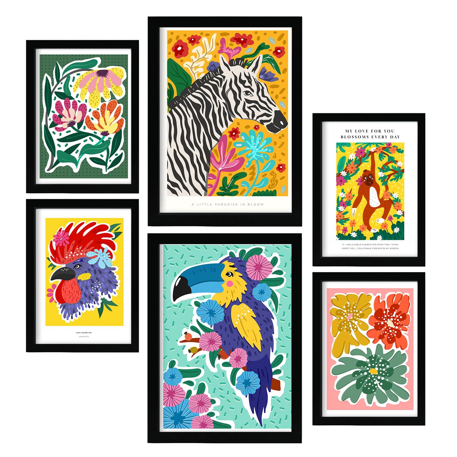 Nacnic Animals Poster Print. Abstract Art Gallery. Decorative paintings for your living room bedroom