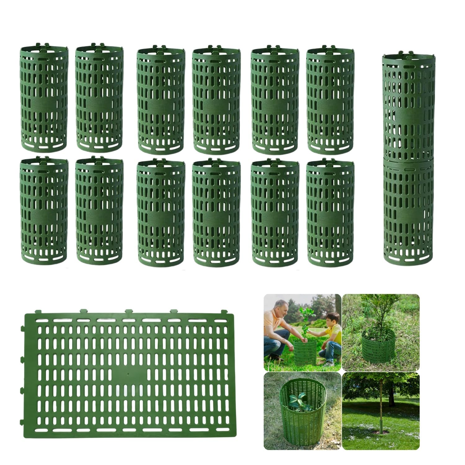 Wuyue Hua Tree Trunk Protector, 12PCS Tree Guards Trunk Protector with Twist Ties
