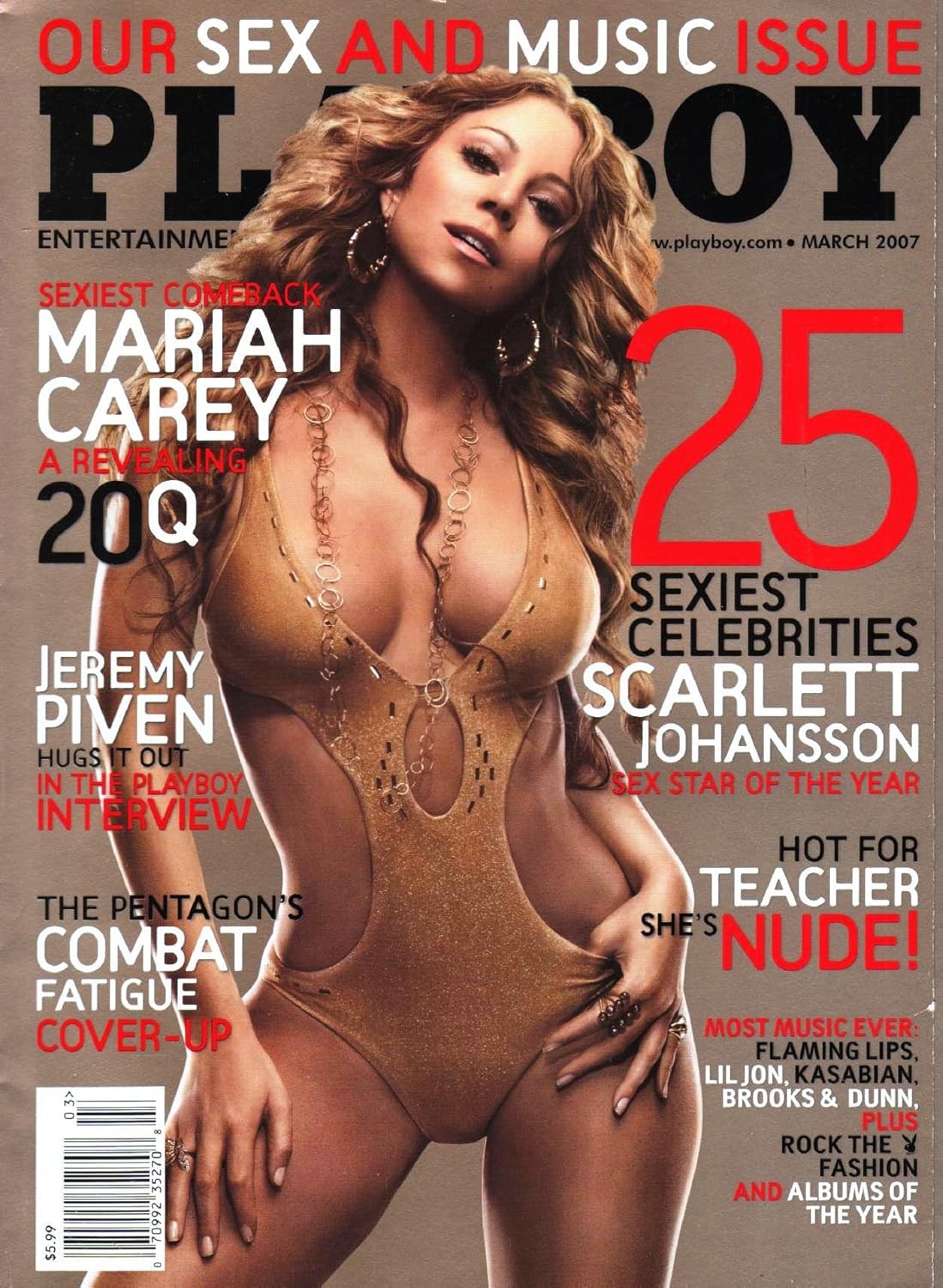 Playboy - Mariah Carey Cover (March 2007): Playboy Magazine, Playboy Magazine: Amazon.com: Books