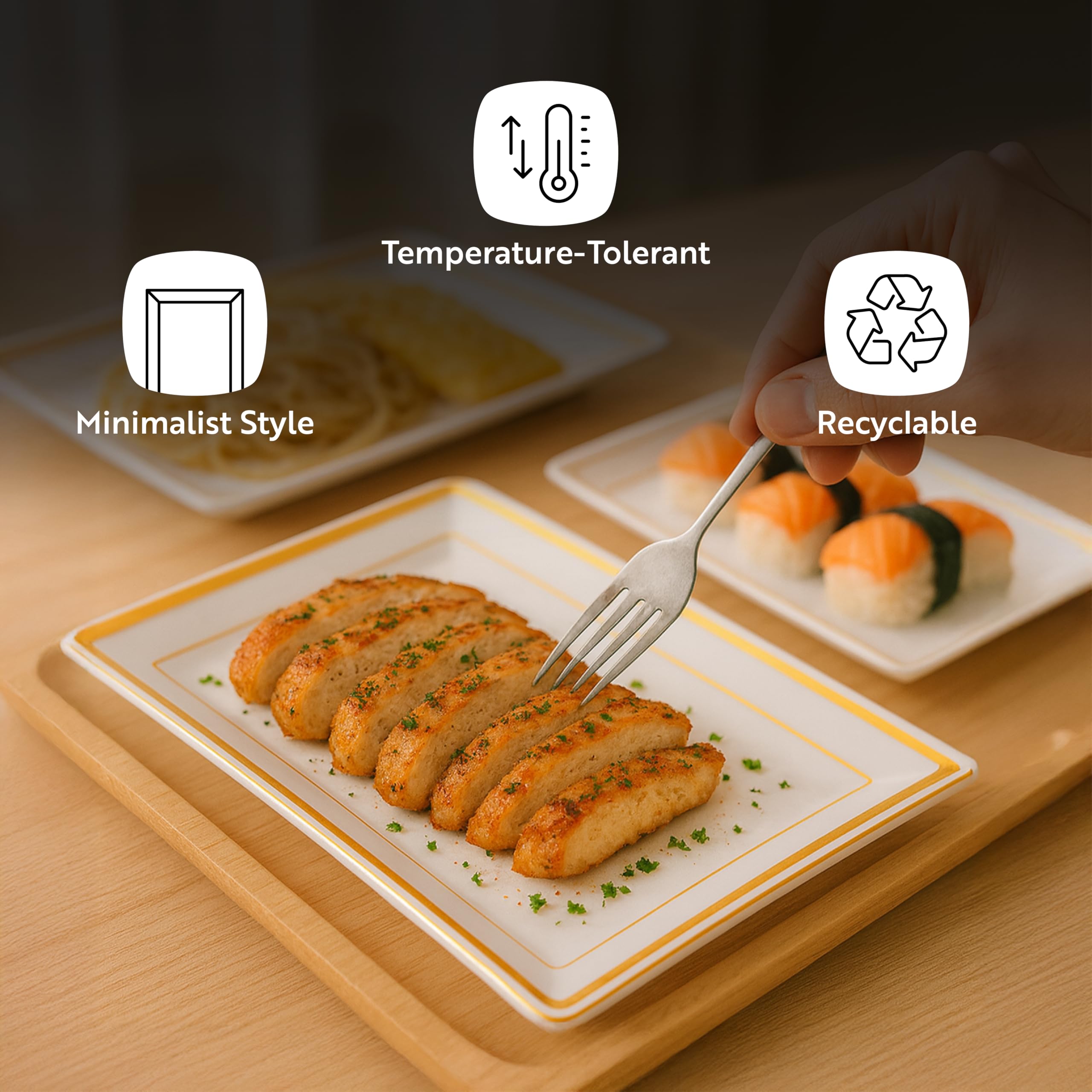 Snapklik.com : Restaurantware Moderna 9.5 X 6.3 Inch Premium Disposable ...