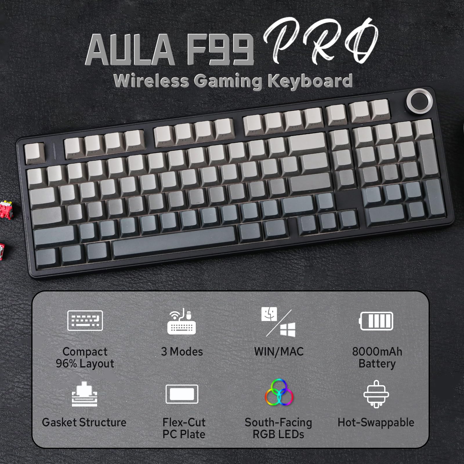 Amazon.com: MechLands Aula F99 PRO 96% Mechanical Gaming Keyboard