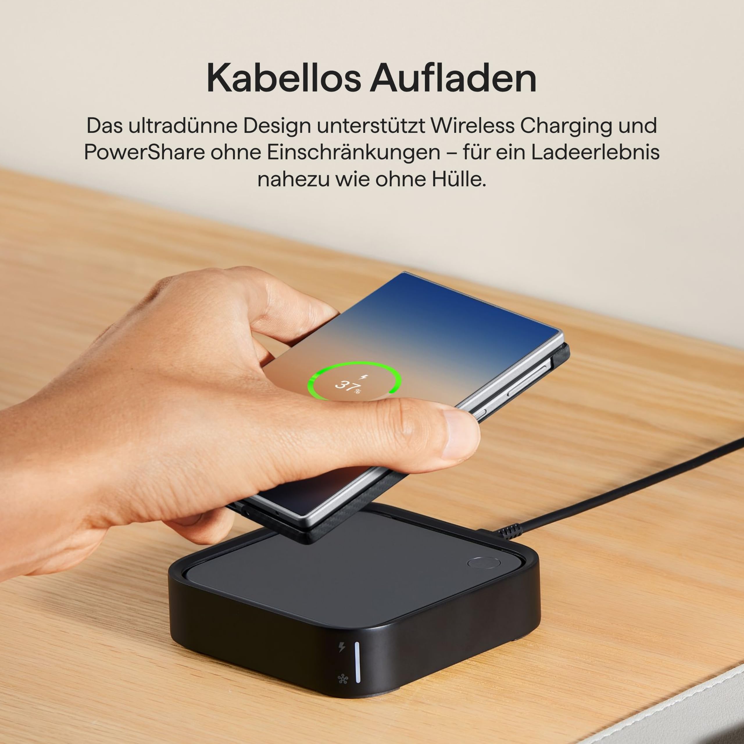 pitaka Ultradünne Hülle für Galaxy Z Fold8 aus Aramidfaser Schwarz/Grau