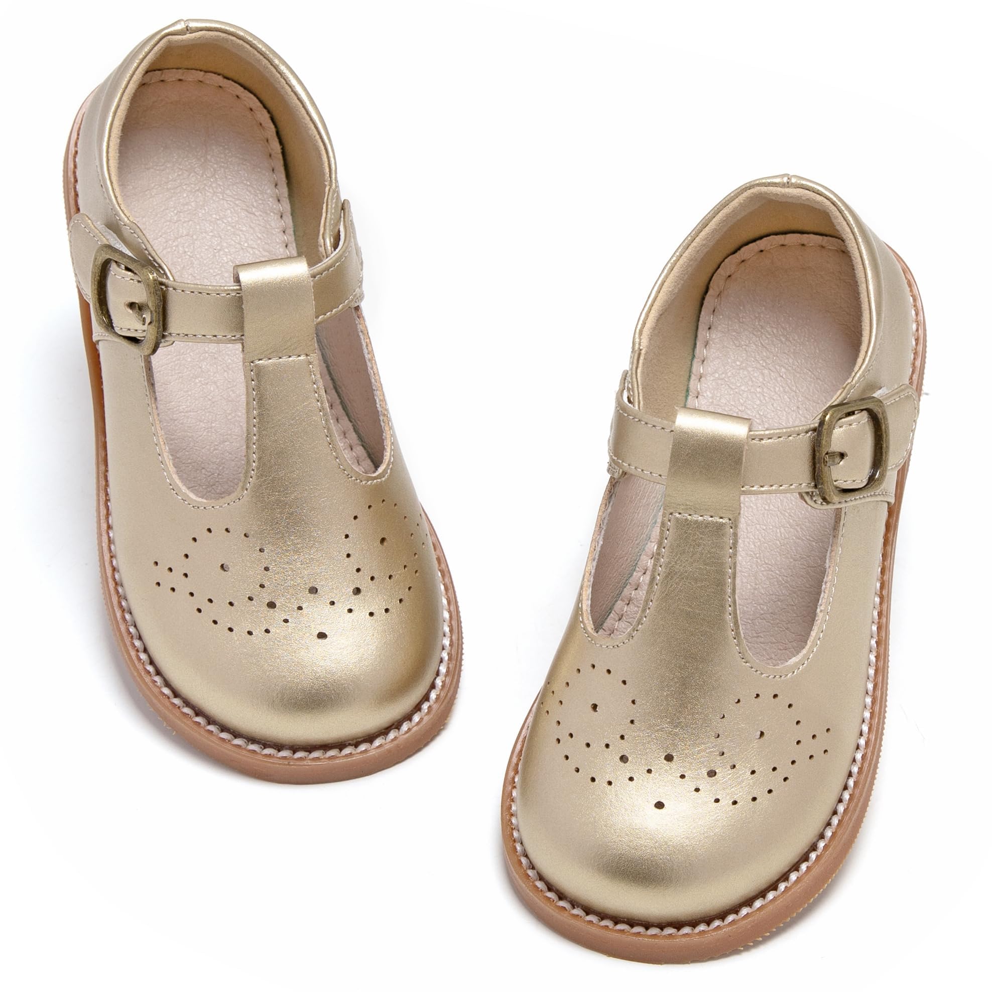 GINFIVE Toddler Girls Mary Jane School Oxford Dress Flat Shoes for Wedding