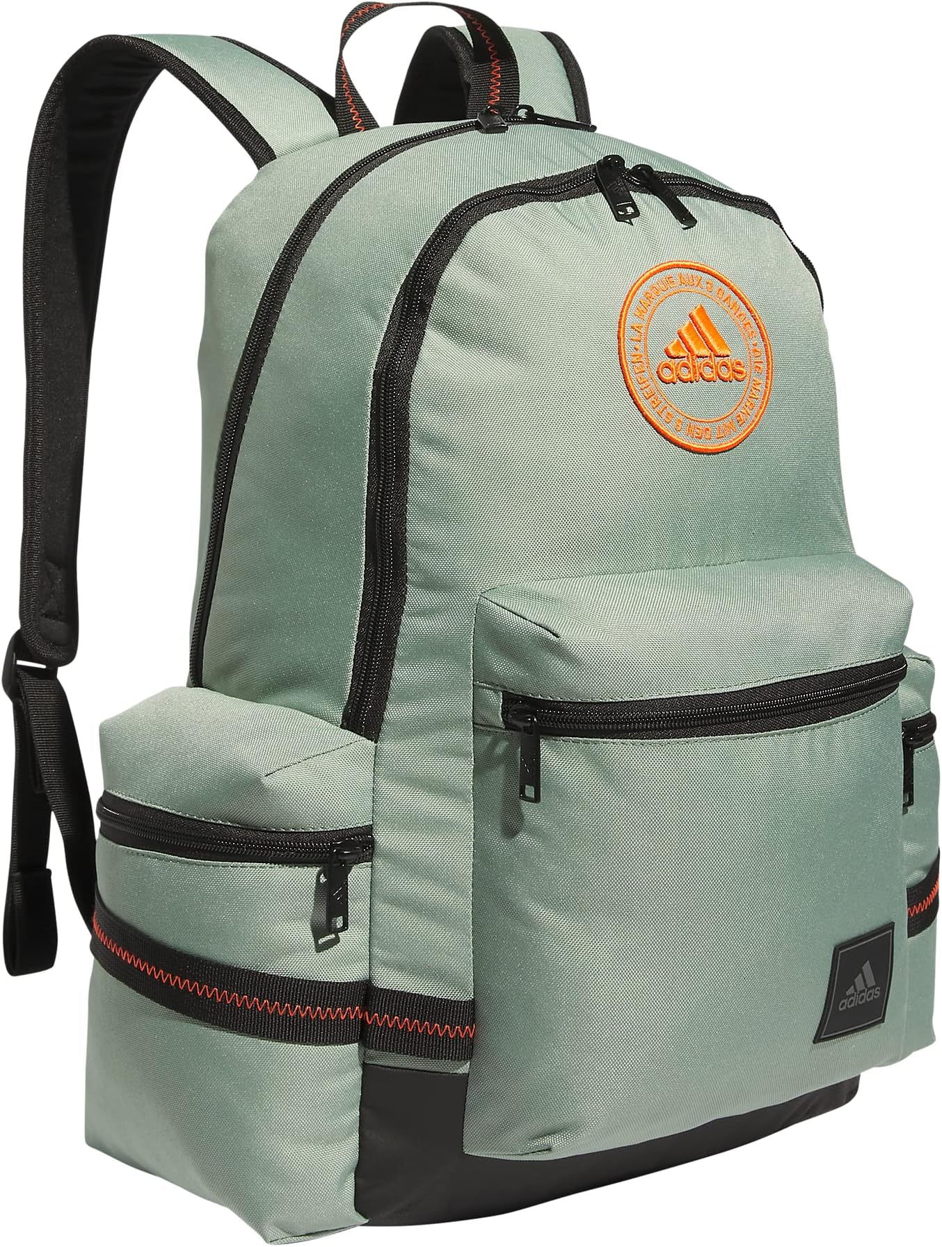 adidasCity Icon Backpack, Silver Green/Impact Orange, One Size