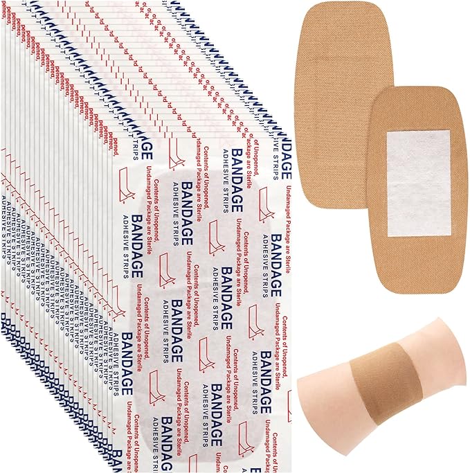 Sinmoe 100 Pcs Large Bandages Big Flexible Adhesive