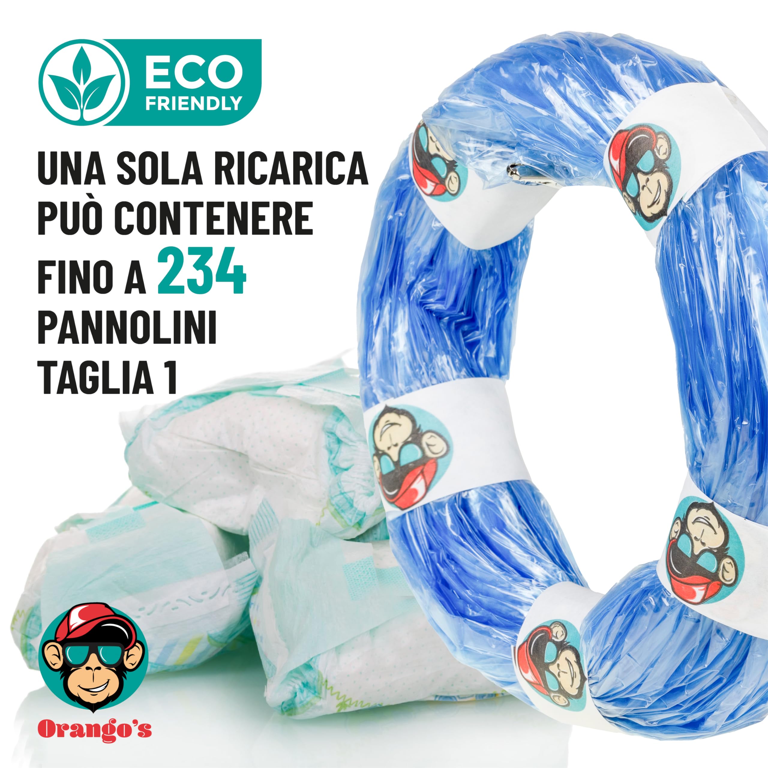 Orango's 3 Ricarica MangiaPannolini Universali, 7 Strati Anti Odore