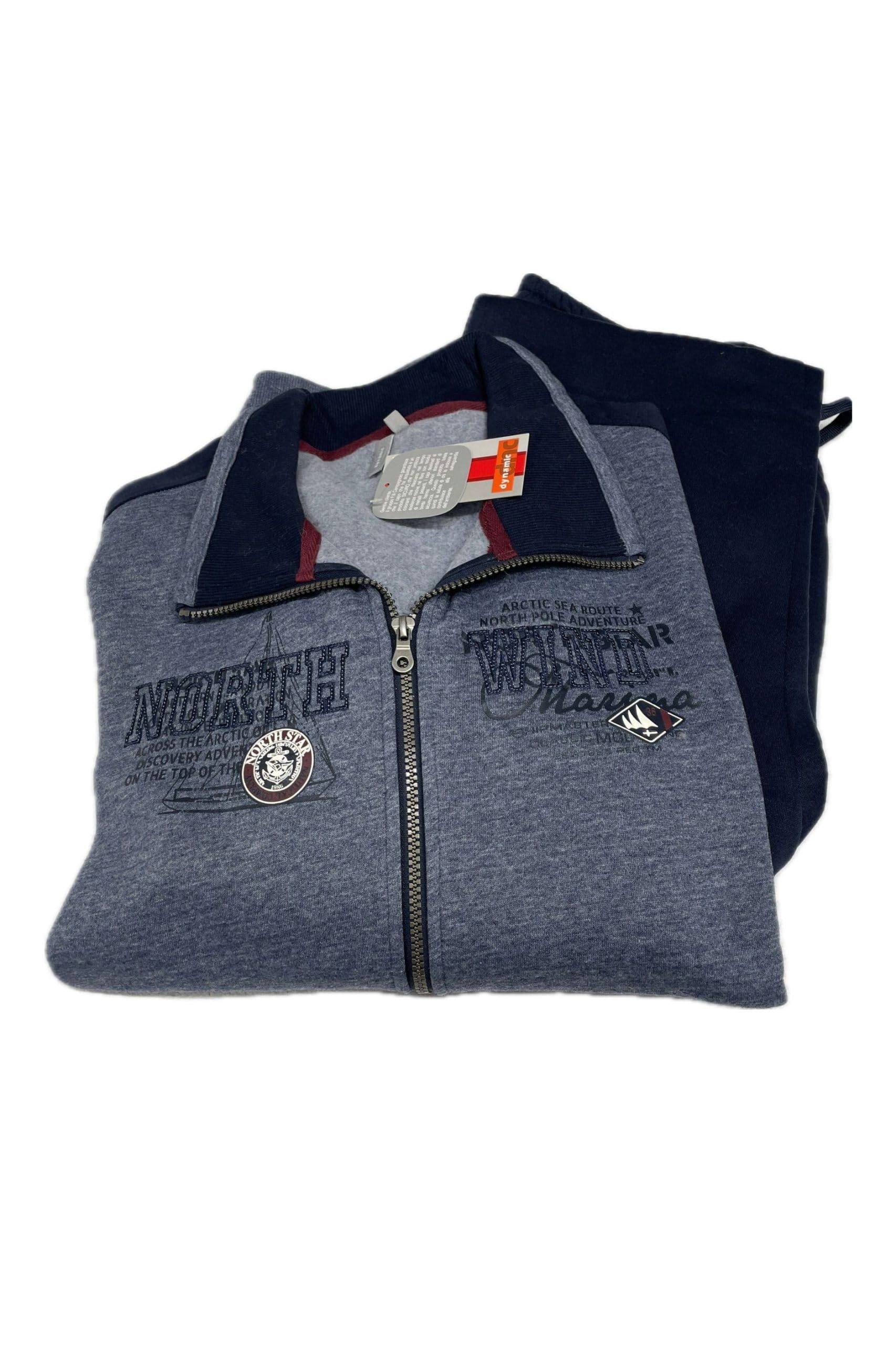 Leo Corsetteria Tuta uomo invernale felpata calda classica con zip cerniera tasche e pantaloni lunghi F.lli_Campagnolo 8Q77148FBA