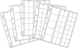 LEUCHTTURM1917 Lighthouse Coin Sheets NUMIS, Mixed with 1 Pocket Each NUMIS 44, 34, 25,17, Mix