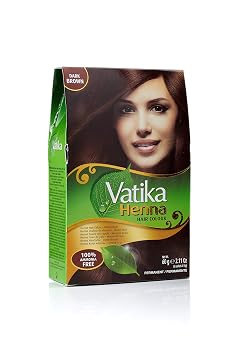 Vatika naturals Henna Hair Color - Dark Brown Pack of 6