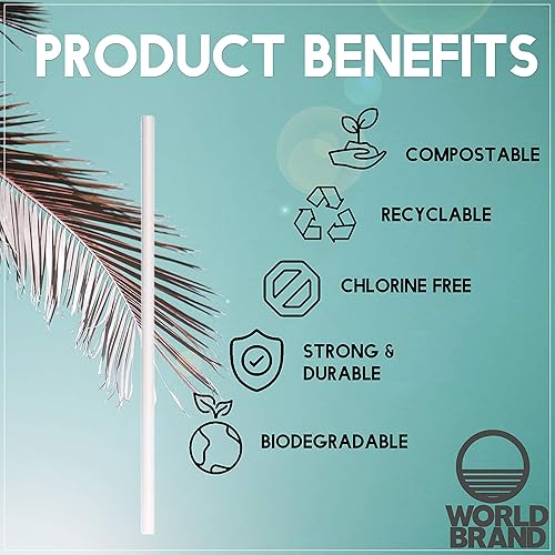 Miniatura 7 de Pajitas de papel premium  Hecho de Kraft Biodegradables sin colorantes  (envuelto en blanco)