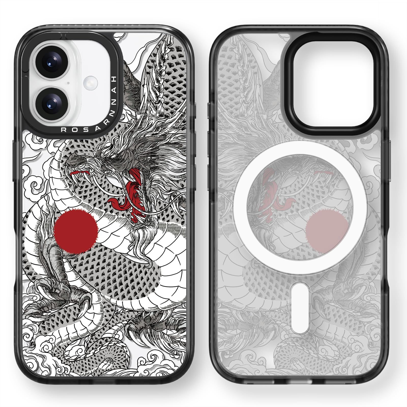 Coque iPhone 16 MagSafe antichoc esthétique motif dragon - 8