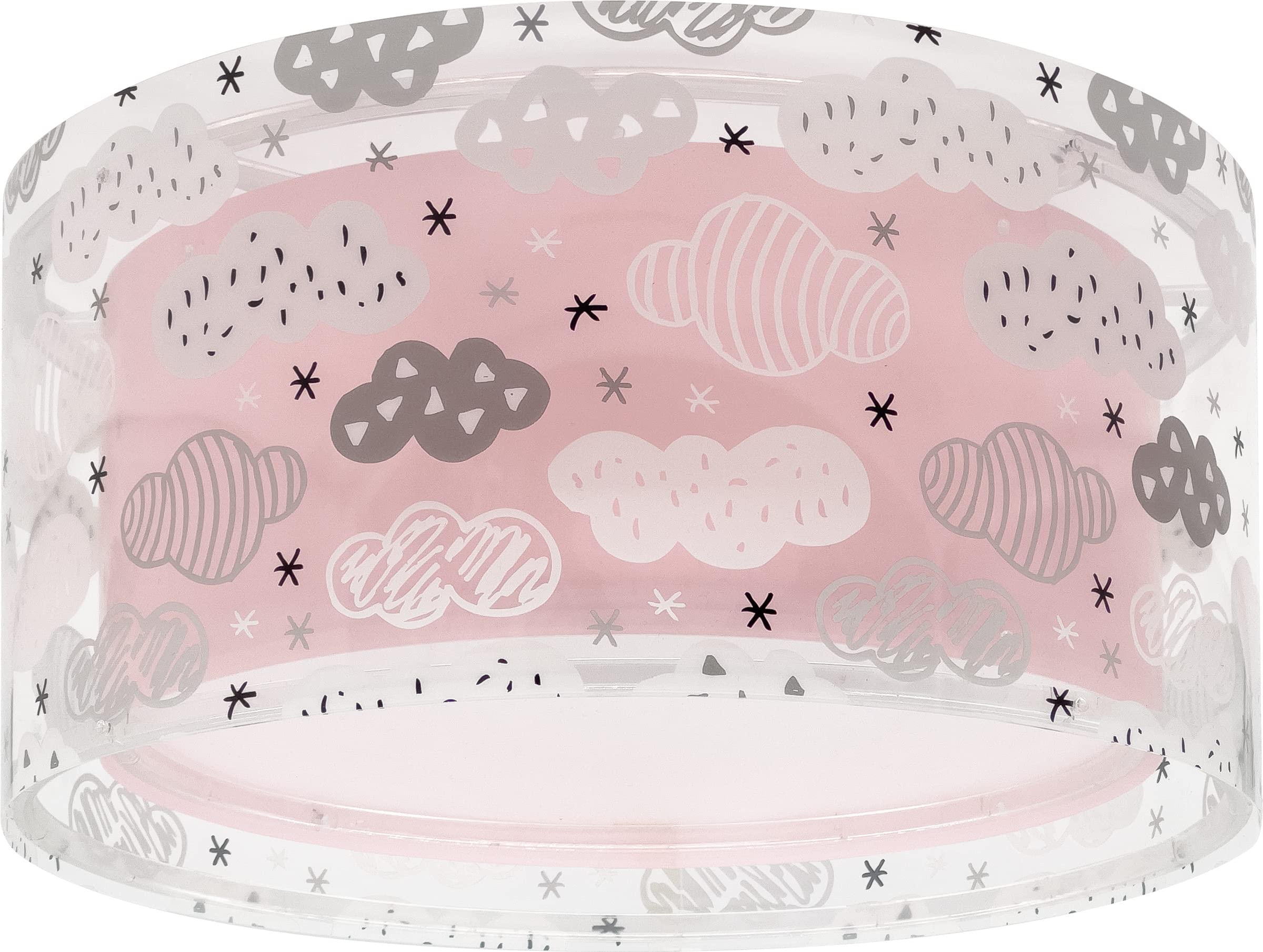 Dalber Deckenlampe kinderzimmer, Deckenleuchte für Kinder Clouds Wolke Rosa, Deckenlampe Kinderzimmer, 41416S, E27