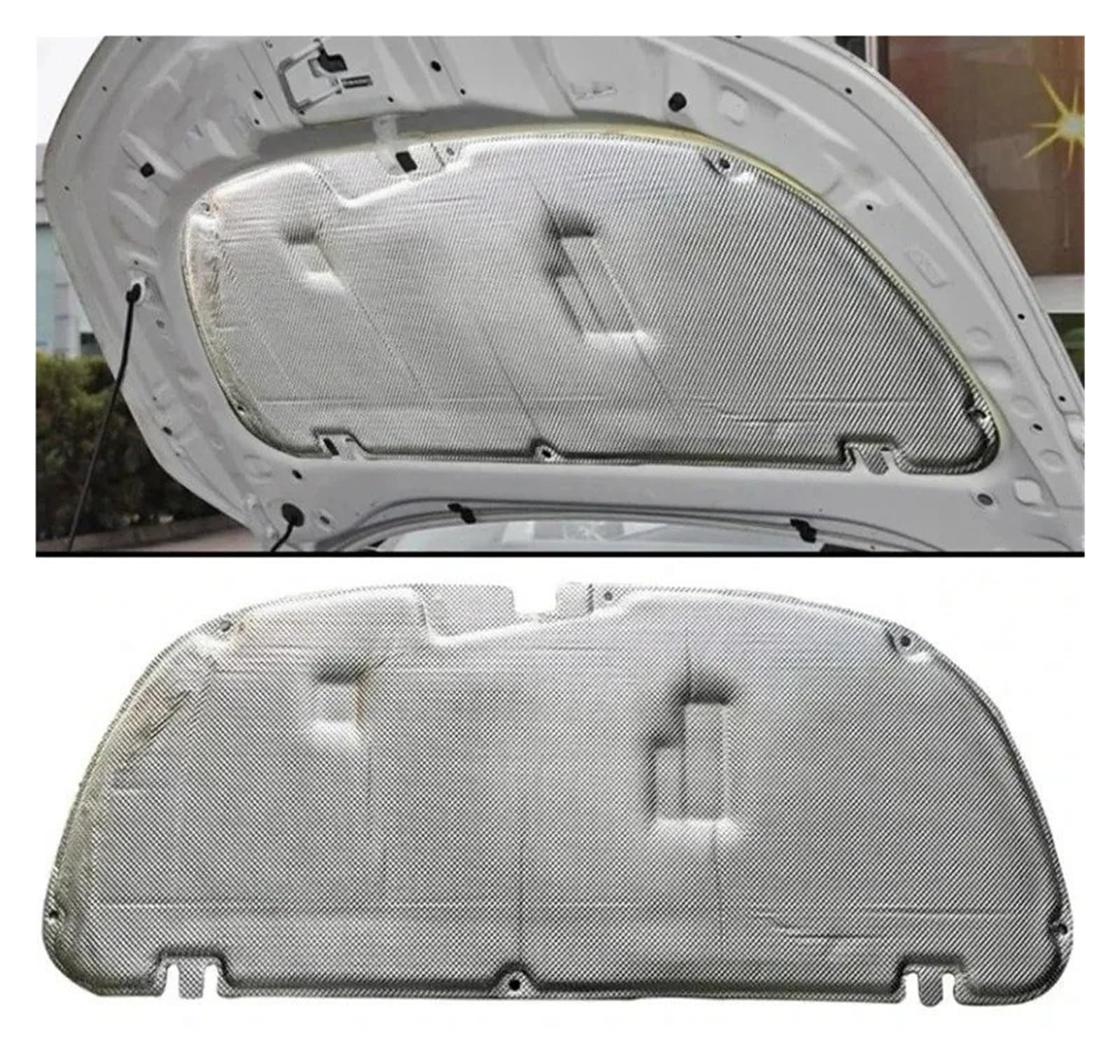 Lhdktee Style B For Toyota For Corolla E210 2019 2020 2021 2022 2023 2024 Engine Hood Sound Pads Car Front Heat Insulation Cotton Covers Fireproof Engine Insulation Pad