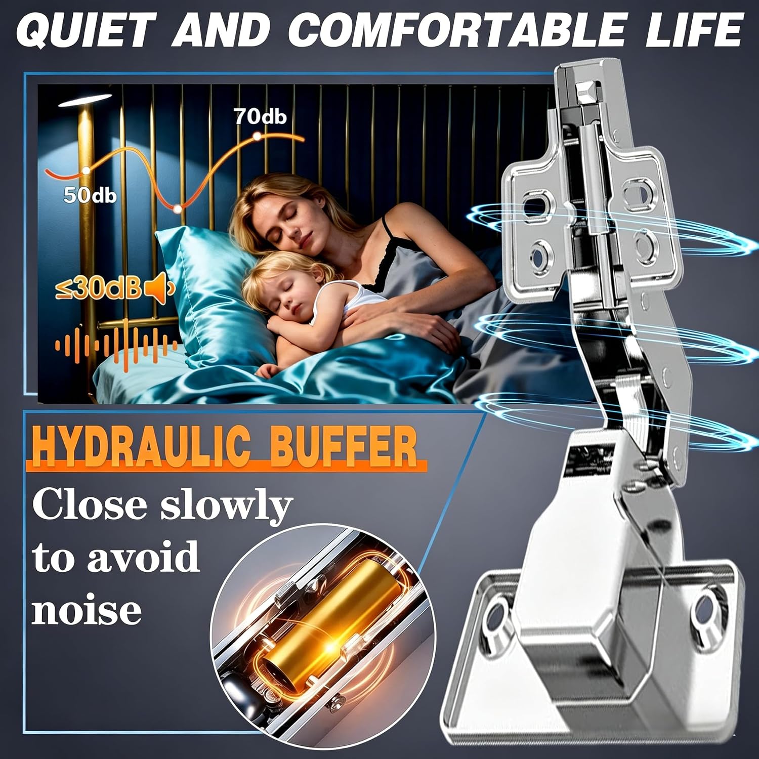Soft Close 90° Corner Cabinet Hinge, Full Overlay for Frameless Cabinet