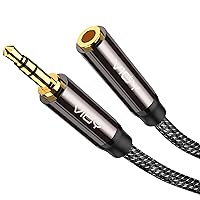 Vista 1 de VIOY - Cable de extensión de auriculares de 6 pies [carcasa de cobre, sonido de alta fidelidad], cable de audio estéreo de 3.5 mm de macho a hembra