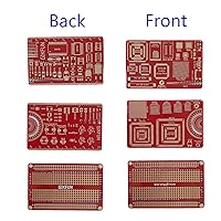 Vista 2 de Gikfun Regla de PCB y referencia de componentes SMD, herramienta de medición con condensador de resistencia, plantilla IC para ingenieros